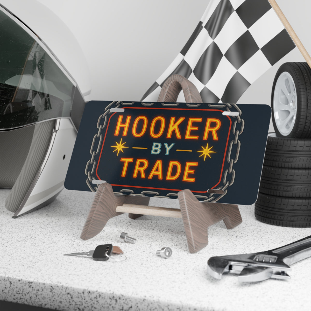 Hooker By Trade Vanity Plate - view 3