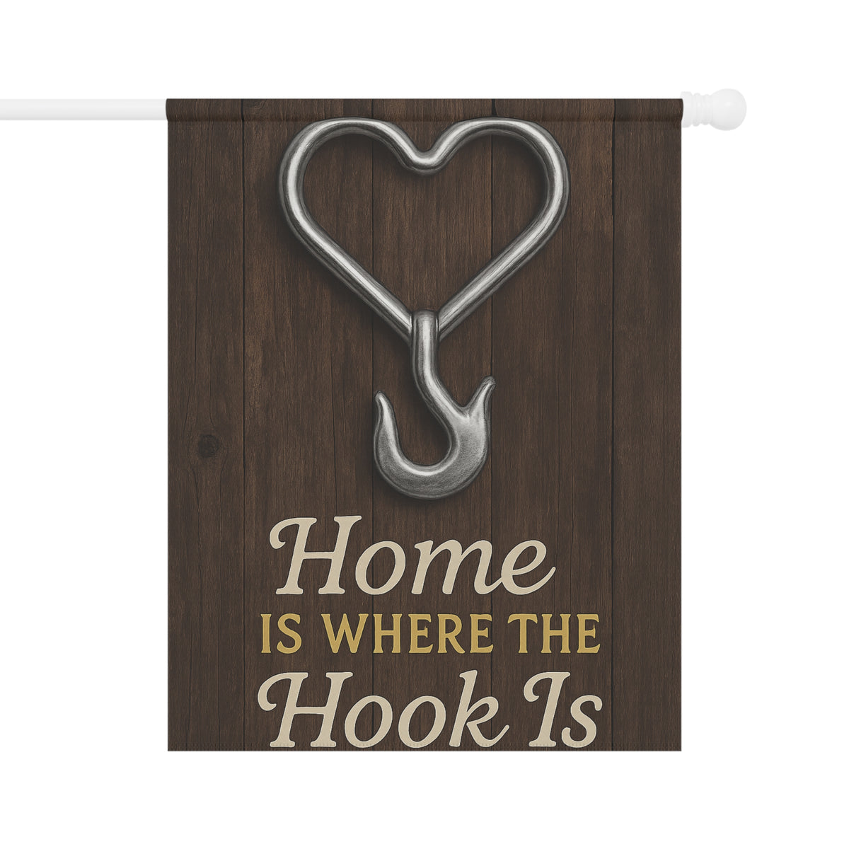 Home Is Where the Hook Is Garden Flag - Double-side print - view 2