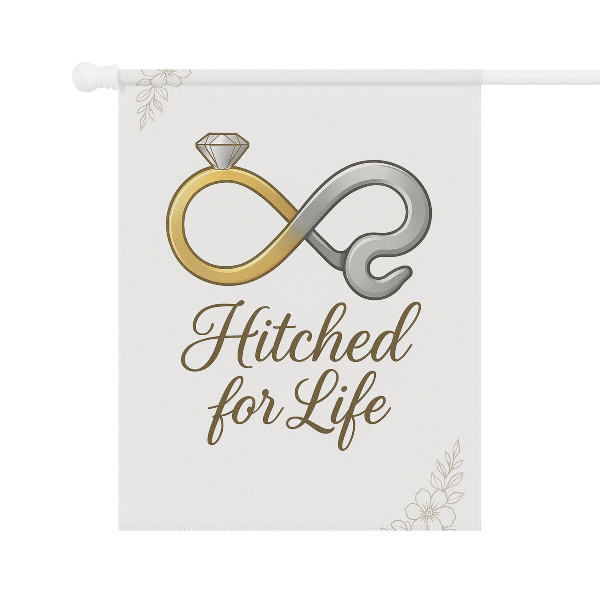 Hitched For Life Garden Flag - Double-side print - view 6
