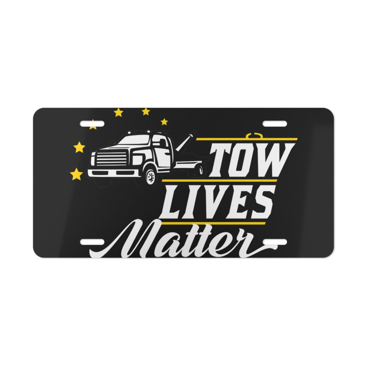 Tow lives Matter Vanity Plate