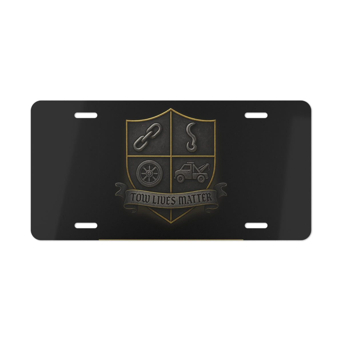 Towlivesmatter Shield License Plate