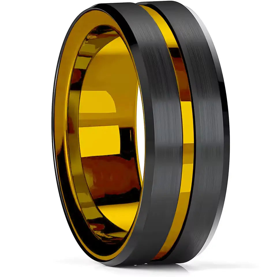 Tow Lives Matter™ 8mm Steel Ring – Colored Groove