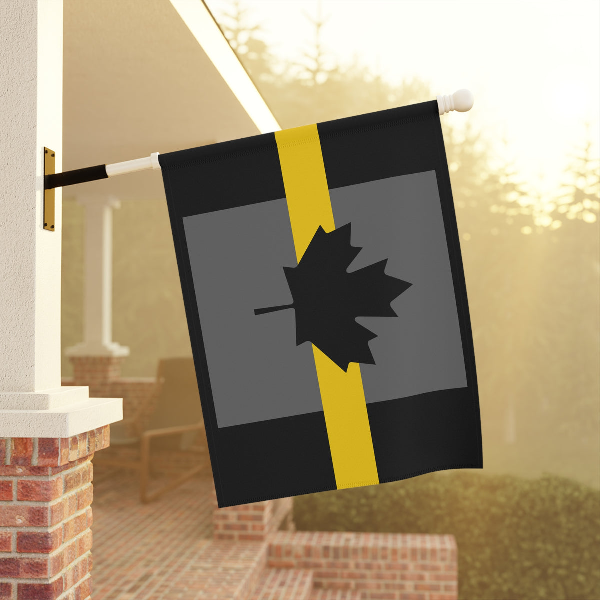 Canadian Thin Yellow Line Flag – Tow Truck Garden Flag - Double-side print - view 8