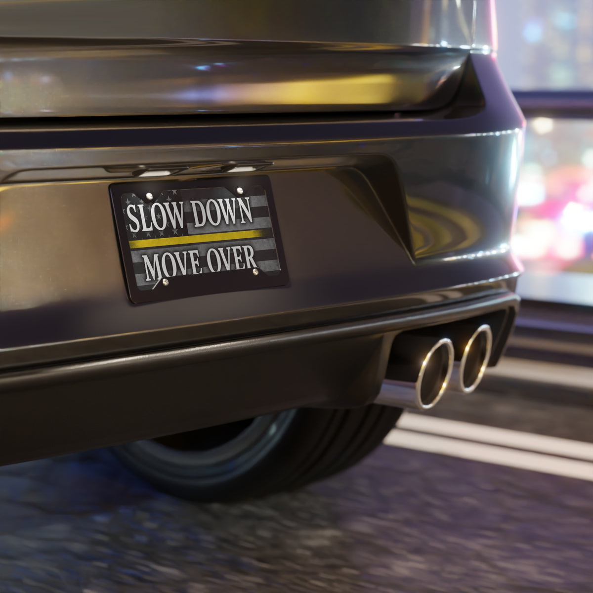 Slow Down Move Over Vanity Plate - view 4