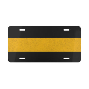 Thin Yellow Line Vanity Plate – Minimal Tow Operator Support Tag