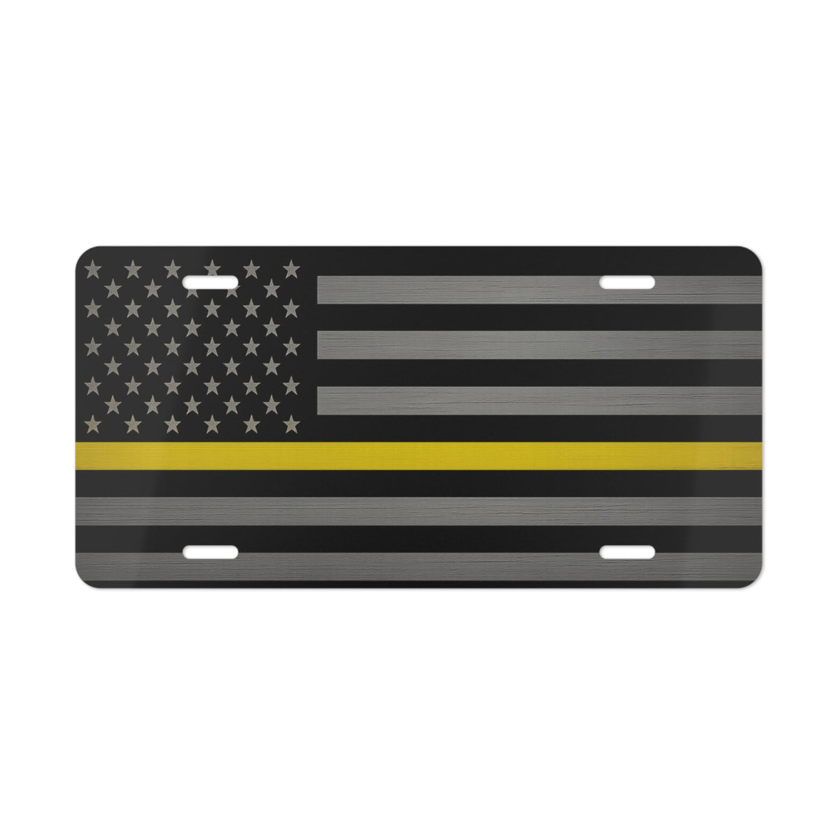 Dispatcher Thin Yellow Line American Flag License Plate