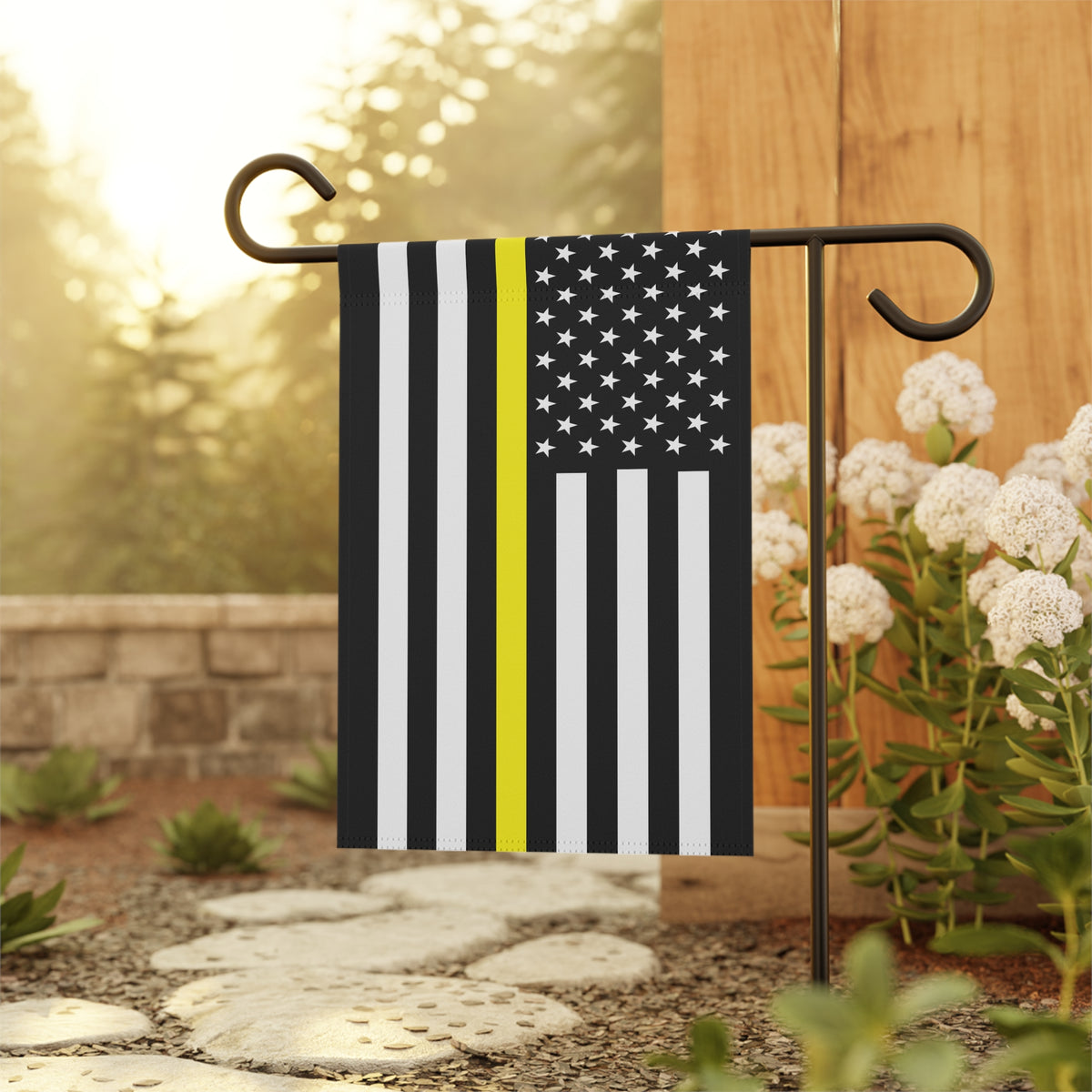 Thin Yellow line Garden Flag - Double-side print