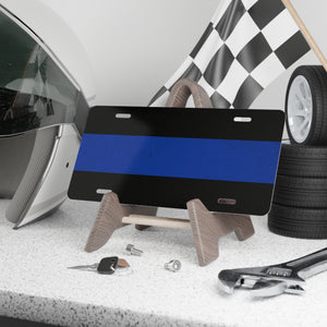 Thin Blue Line Vanity Plate – Minimal Police Support License Tag - view 3