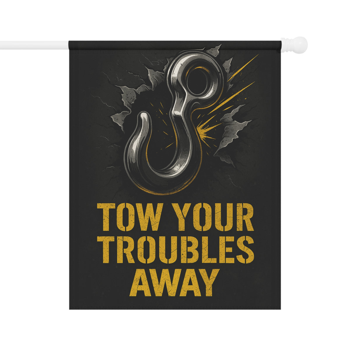 Tow Your Troubles Away Garden Flag - Double-side print - view 2
