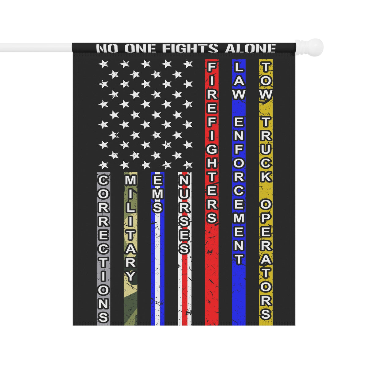No One Fights Alone Garden Flag - Double-side print - view 2