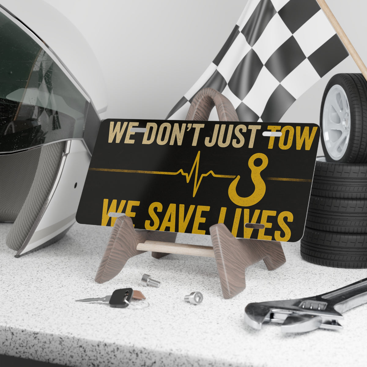 We Don’t Just Tow We Save Lives Vanity Plate - view 3