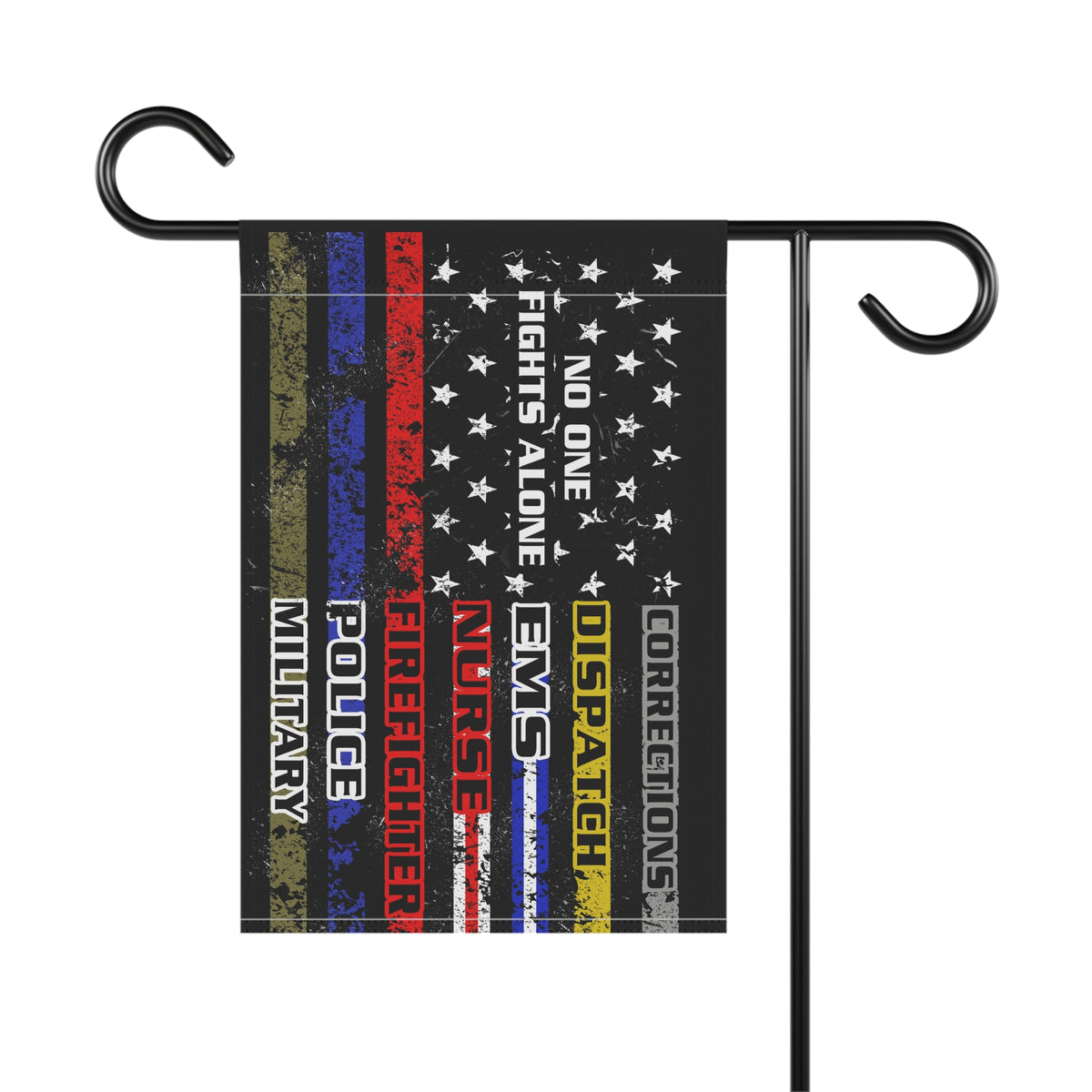 No One Fights Alone Dispatcher Garden Flag - Double-side print - view 4