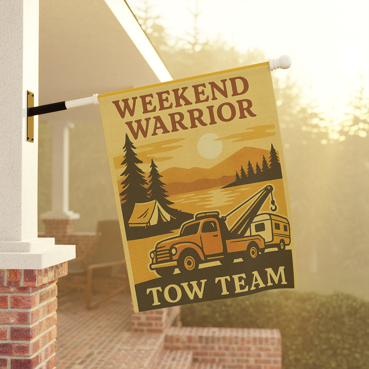 Weekend Warrior Tow Team Garden Flag - Double-side print - view 8