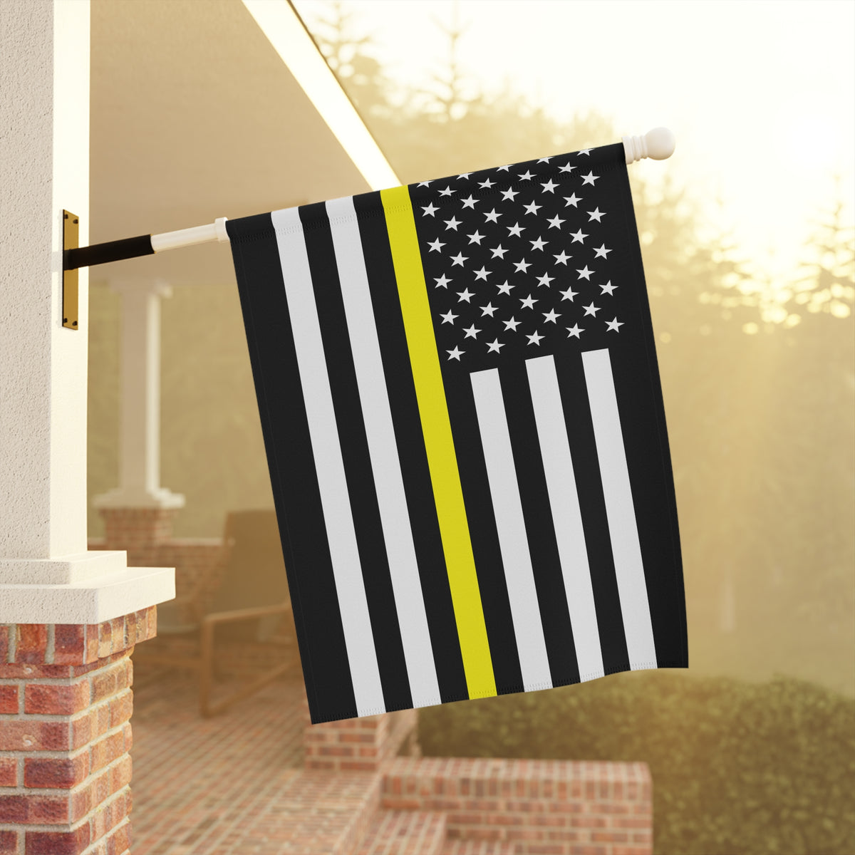 Thin Yellow line Garden Flag - Double-side print - view 8