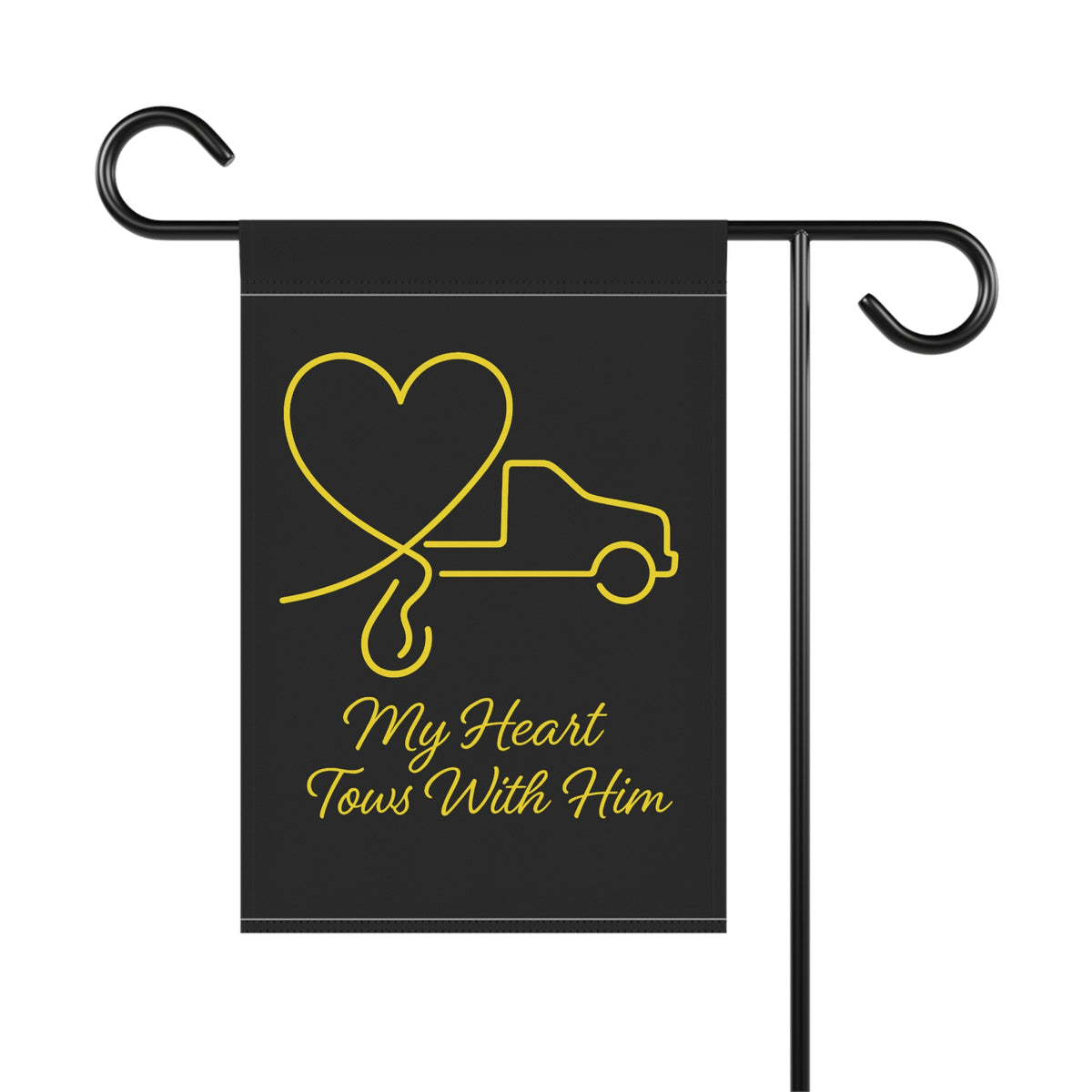 My Heart Tows With Him Garden Flag - Double-side print - view 4