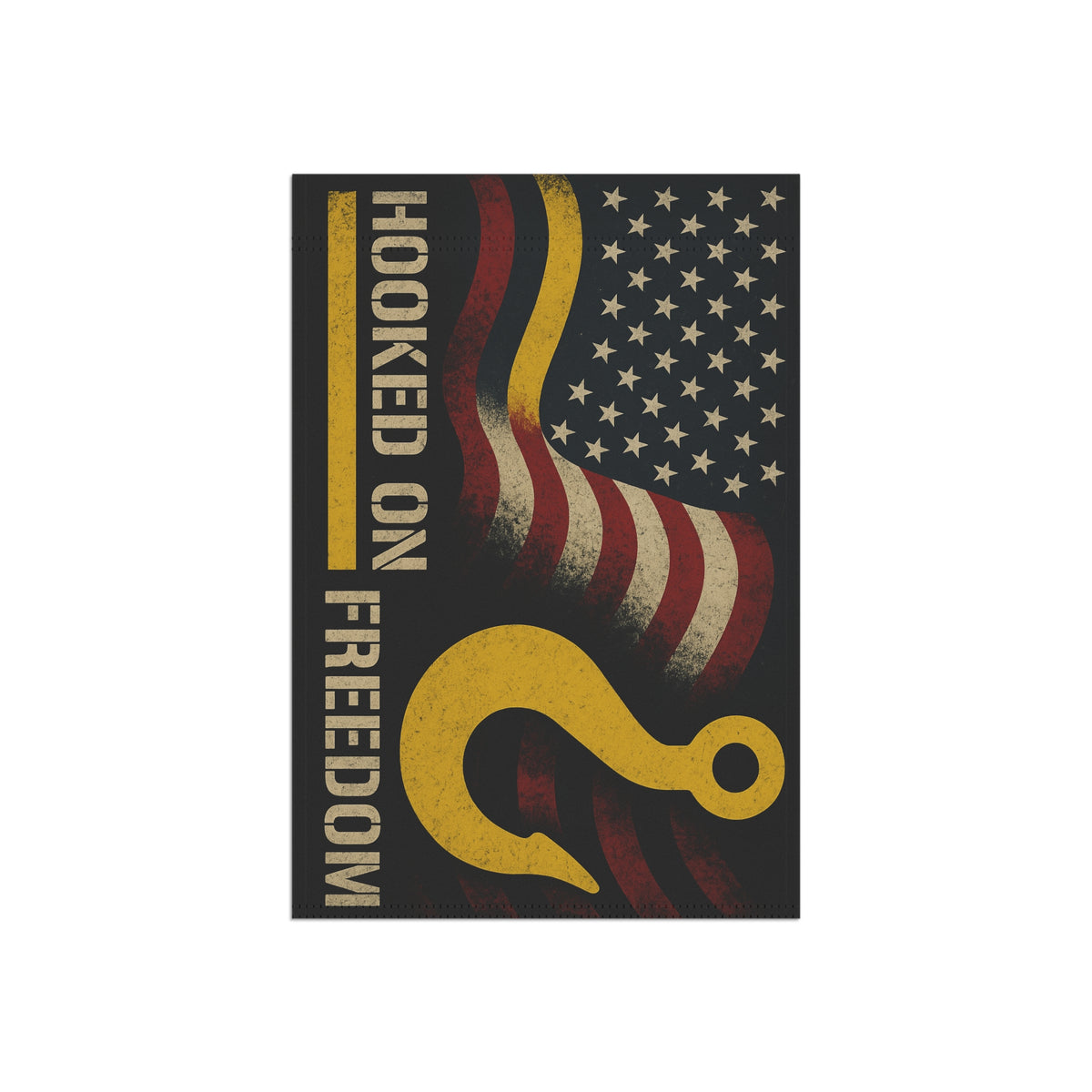 Hooked On Freedom Towing Garden Flag - Double-side print - view 5
