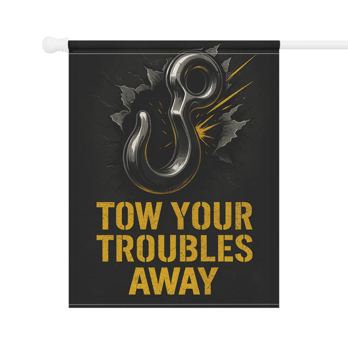Tow Your Troubles Away Garden Flag - Double-side print - view 6