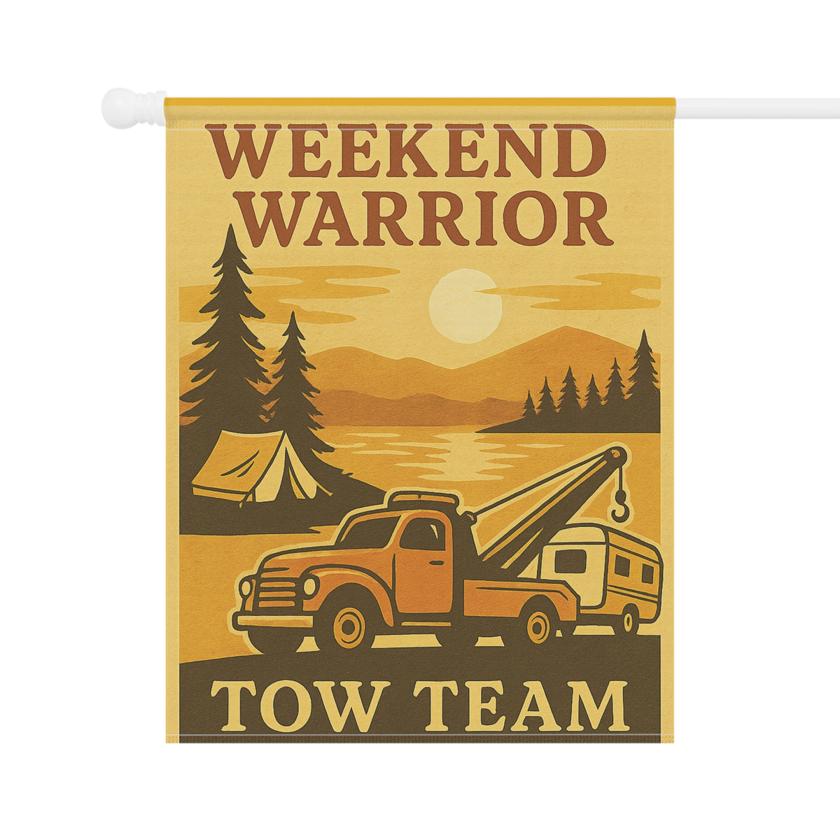 Weekend Warrior Tow Team Garden Flag - Double-side print - view 6