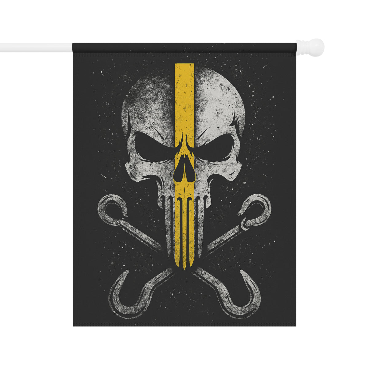Thin Yellow Line J-Hook Garden Flag - Double-side print - view 2