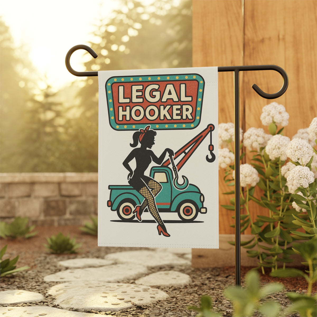 Legal Hooked Garden Flag - Double-side print