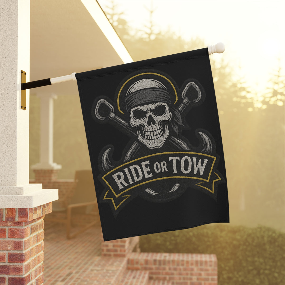 Ride Or Tow Garden Flag - Double-side print - view 8