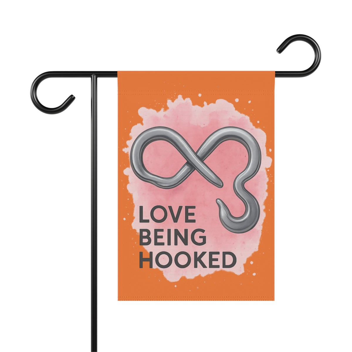 Love Being Hooked Garden Flag - Double-side print - view 3