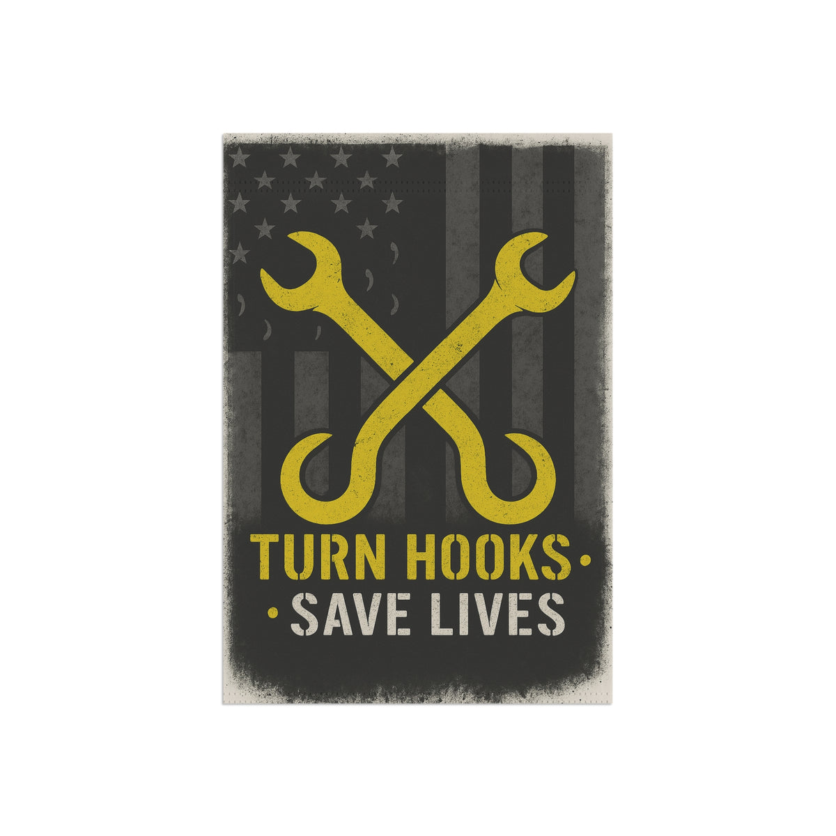 Turn Hooks Save Lives Garden Flag- Double-side print - view 5