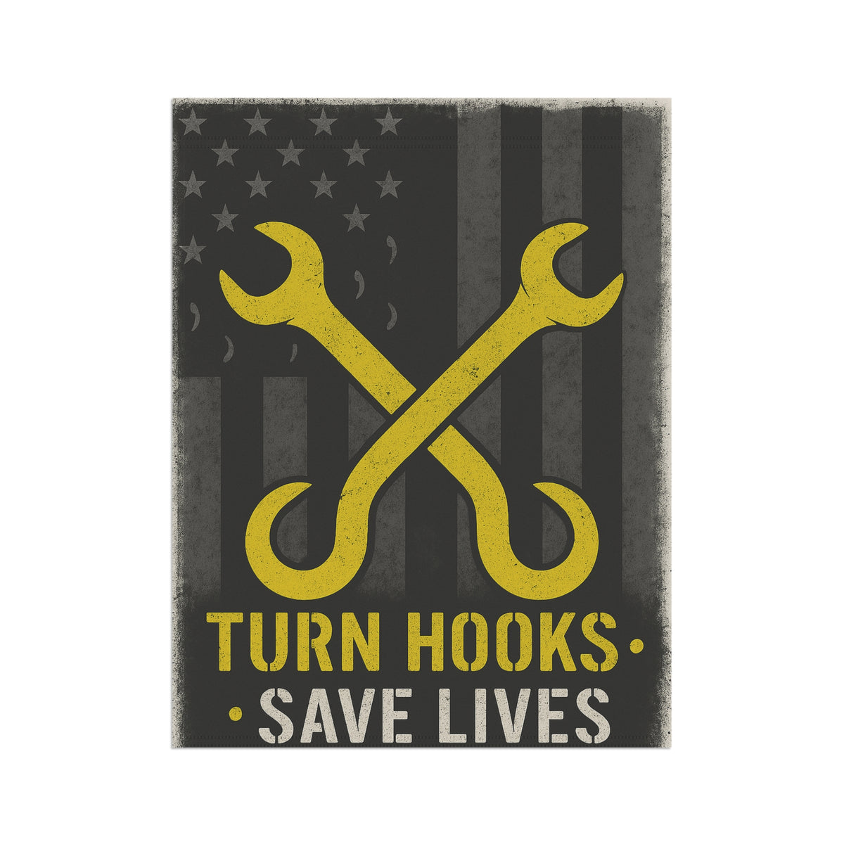 Turn Hooks Save Lives Garden Flag- Double-side print - view 7
