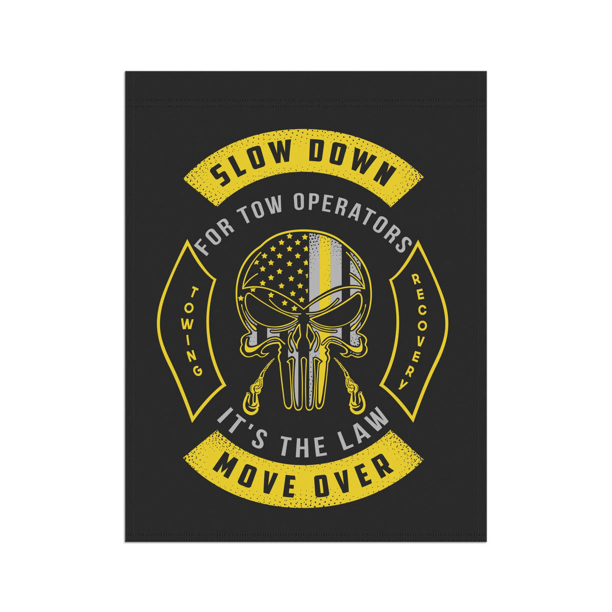 Slow Down Move Over Towing Garden Flag - Double-side print - view 7