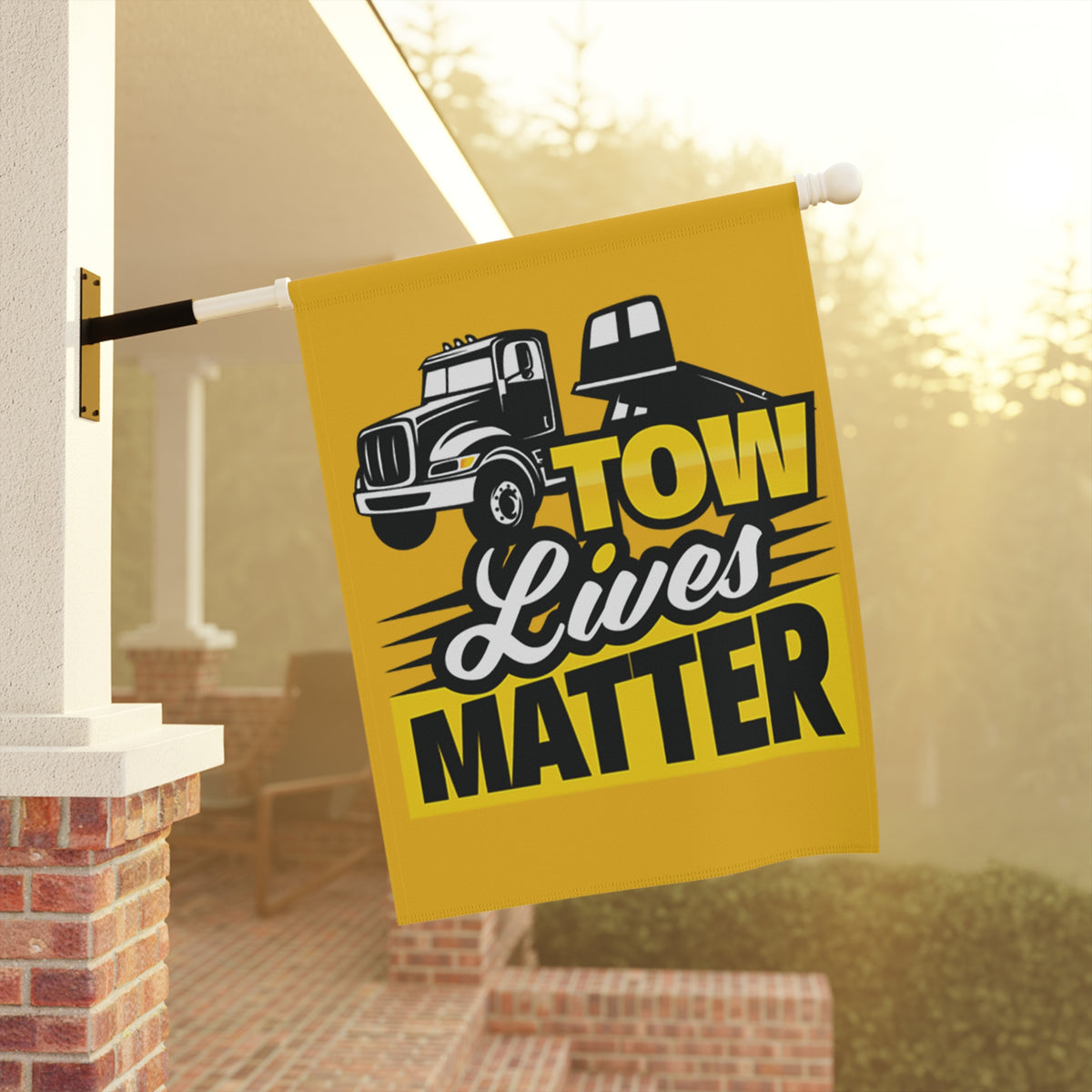 Towlivesmatter Flatbed Towing Garden Flag - Double-side print - view 8