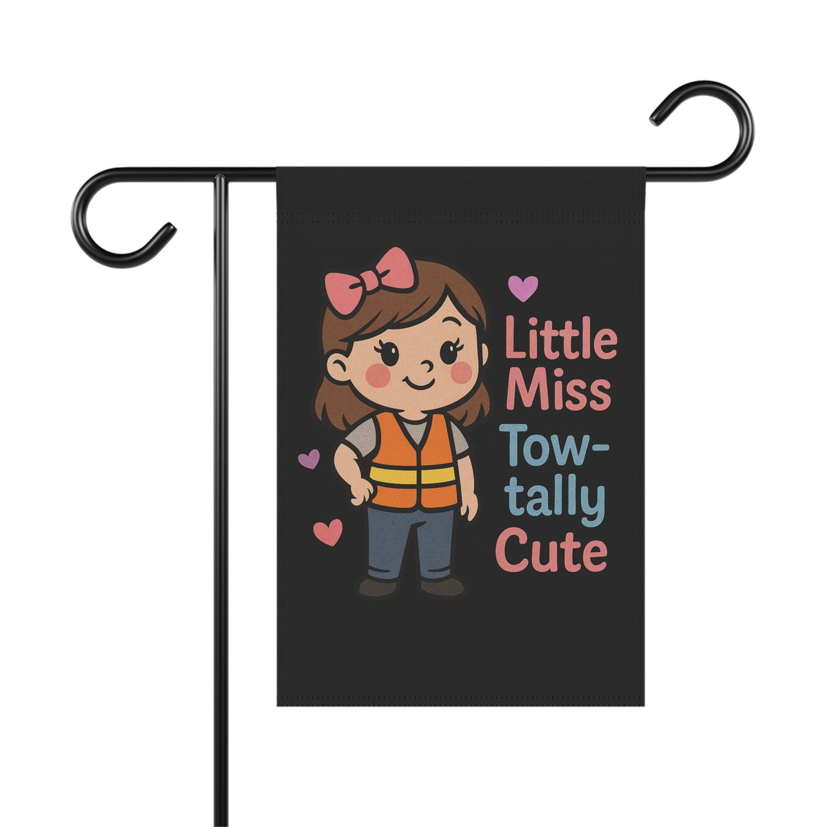 Little Miss Tow-tally Cute Garden Flag Tow Life Kids - Double-side print - view 3