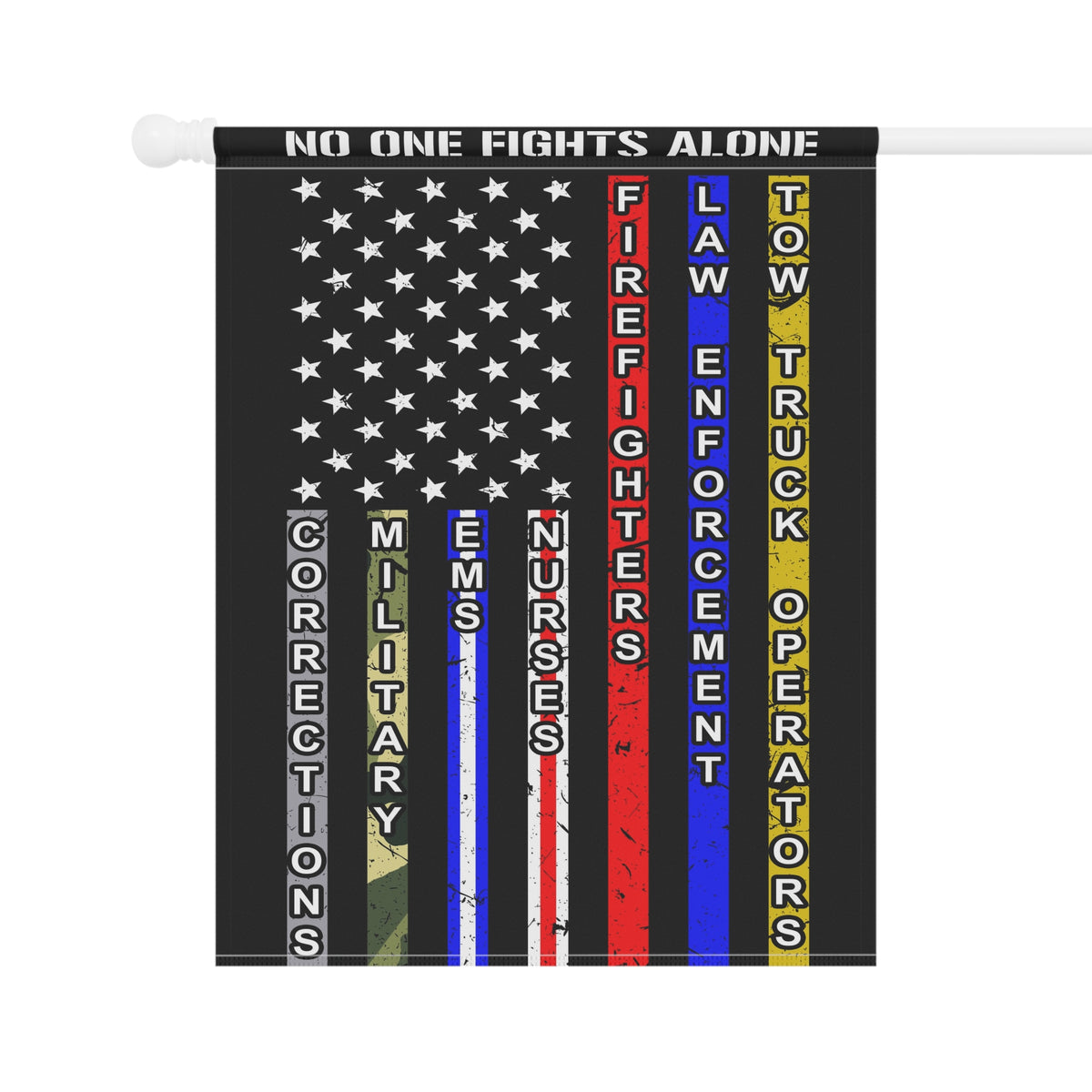 No One Fights Alone Garden Flag - Double-side print - view 6