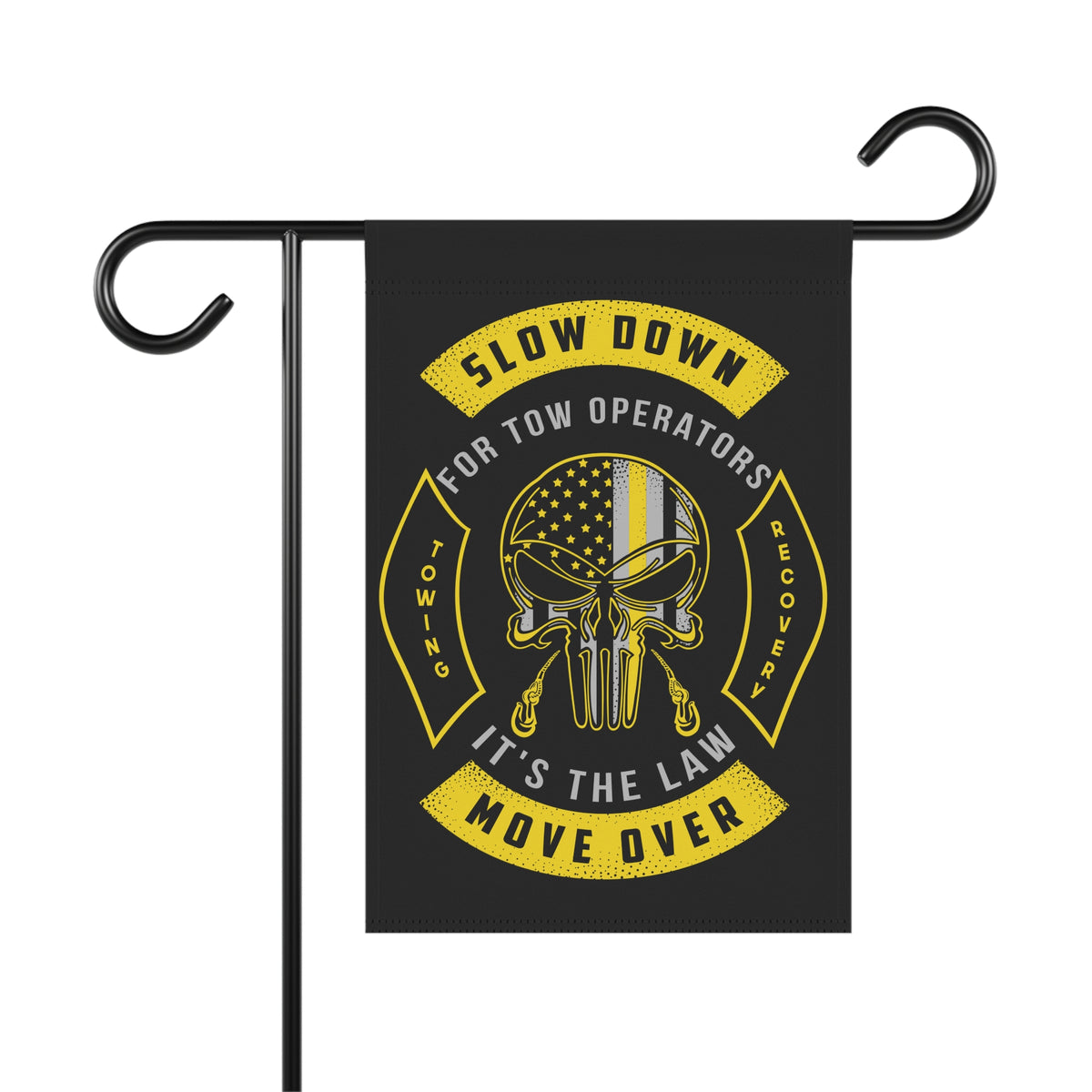Slow Down Move Over Towing Garden Flag - Double-side print - view 3