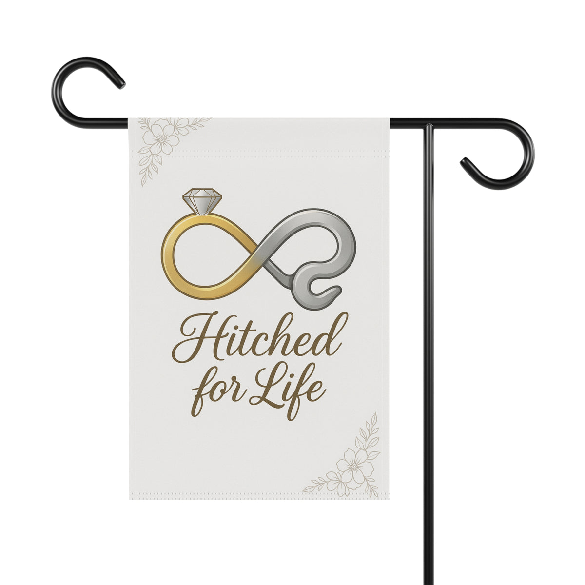 Hitched For Life Garden Flag - Double-side print - view 4