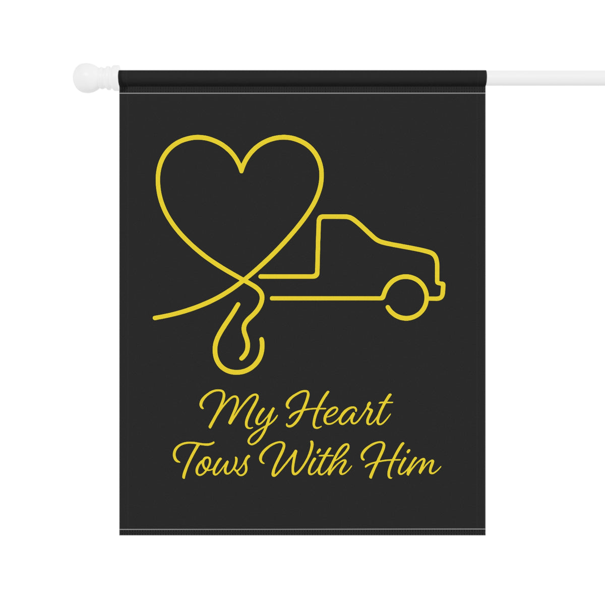 My Heart Tows With Him Garden Flag - Double-side print - view 6