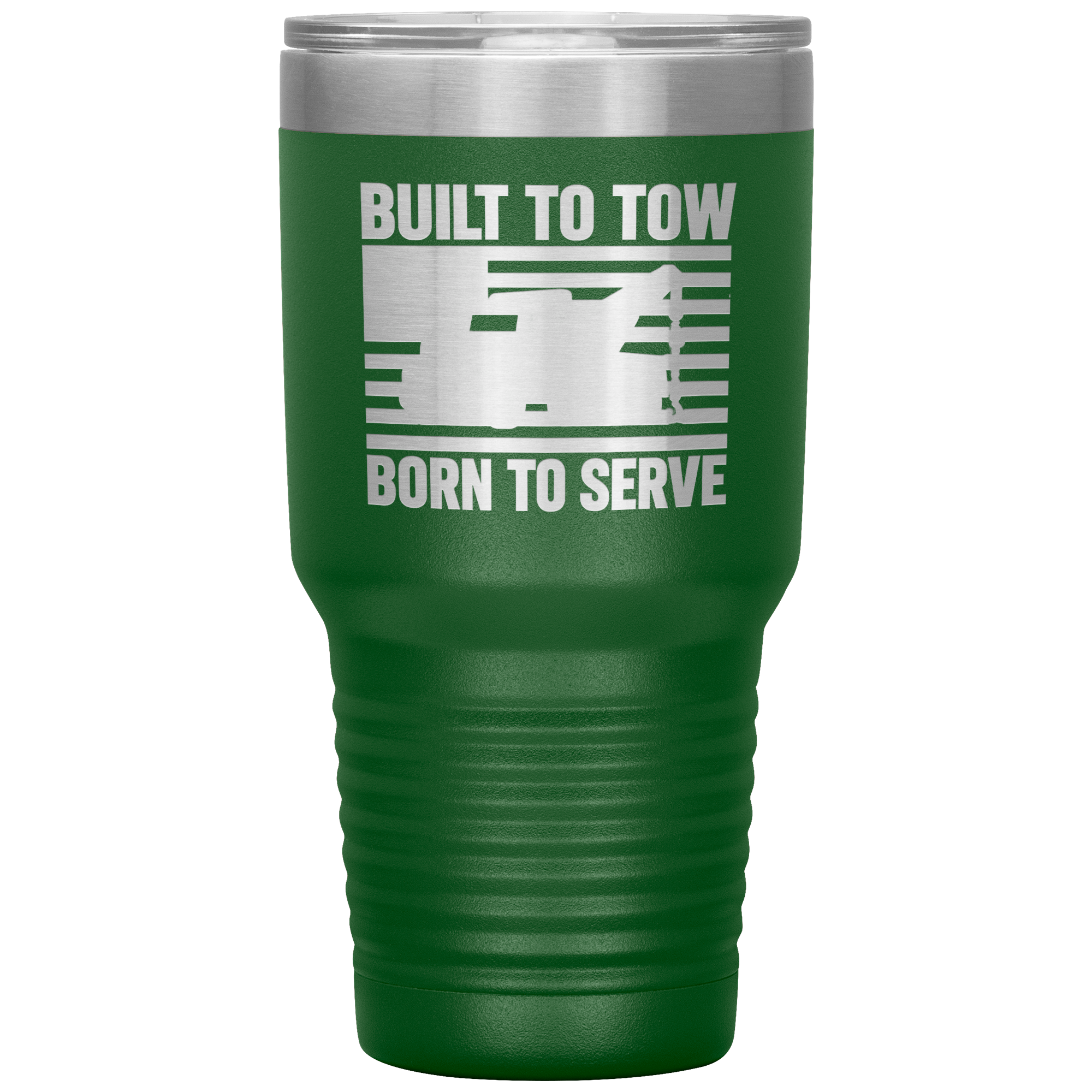 Built_To_Tow_Born_To_Serve_Tumbler_30oz_Tumbler_Green_Mockup.png