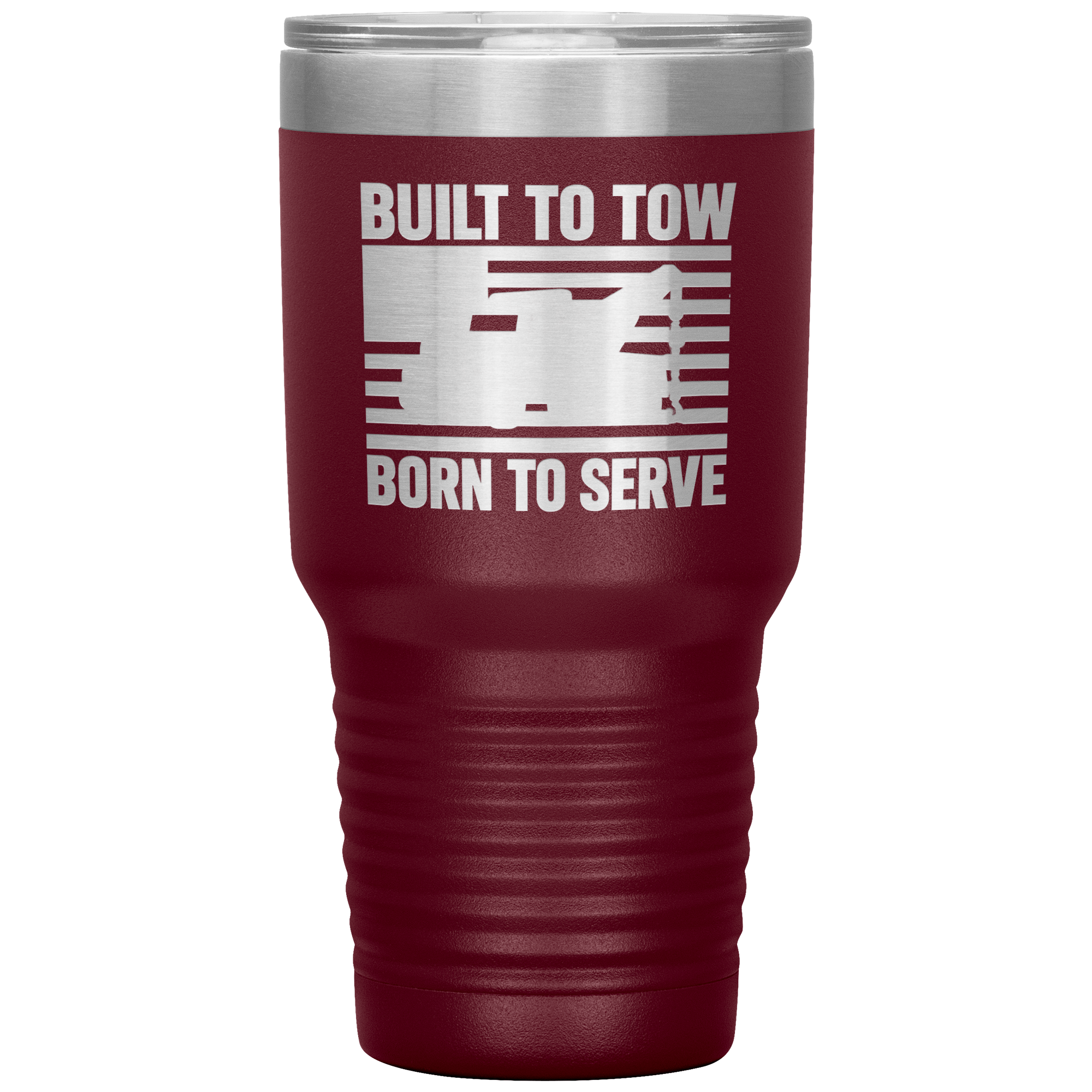 Built_To_Tow_Born_To_Serve_Tumbler_30oz_Tumbler_Maroon_Mockup.png