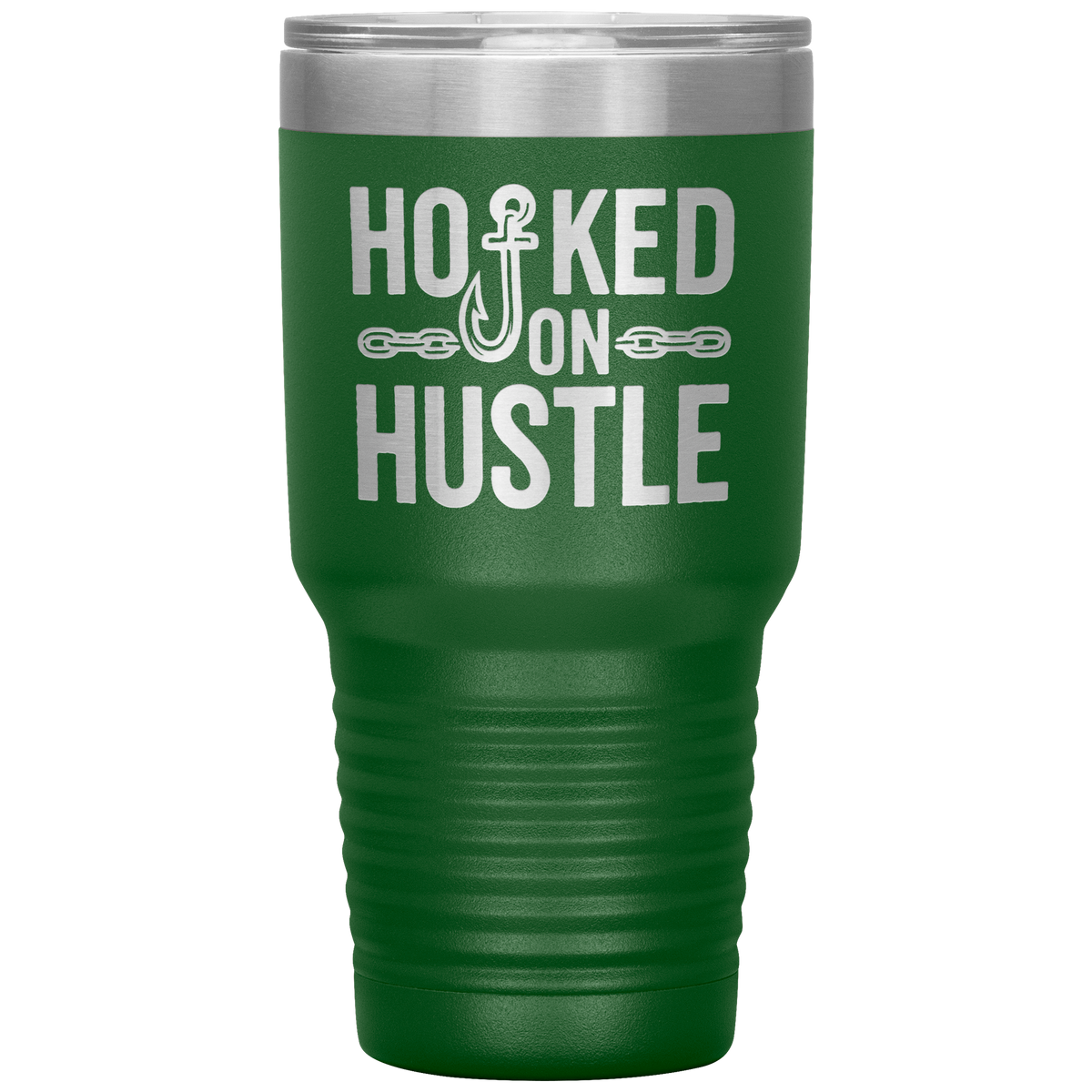 Hooked_On_Hustle_Towing_Tumbler_30oz_Tumbler_Green_Mockup.png