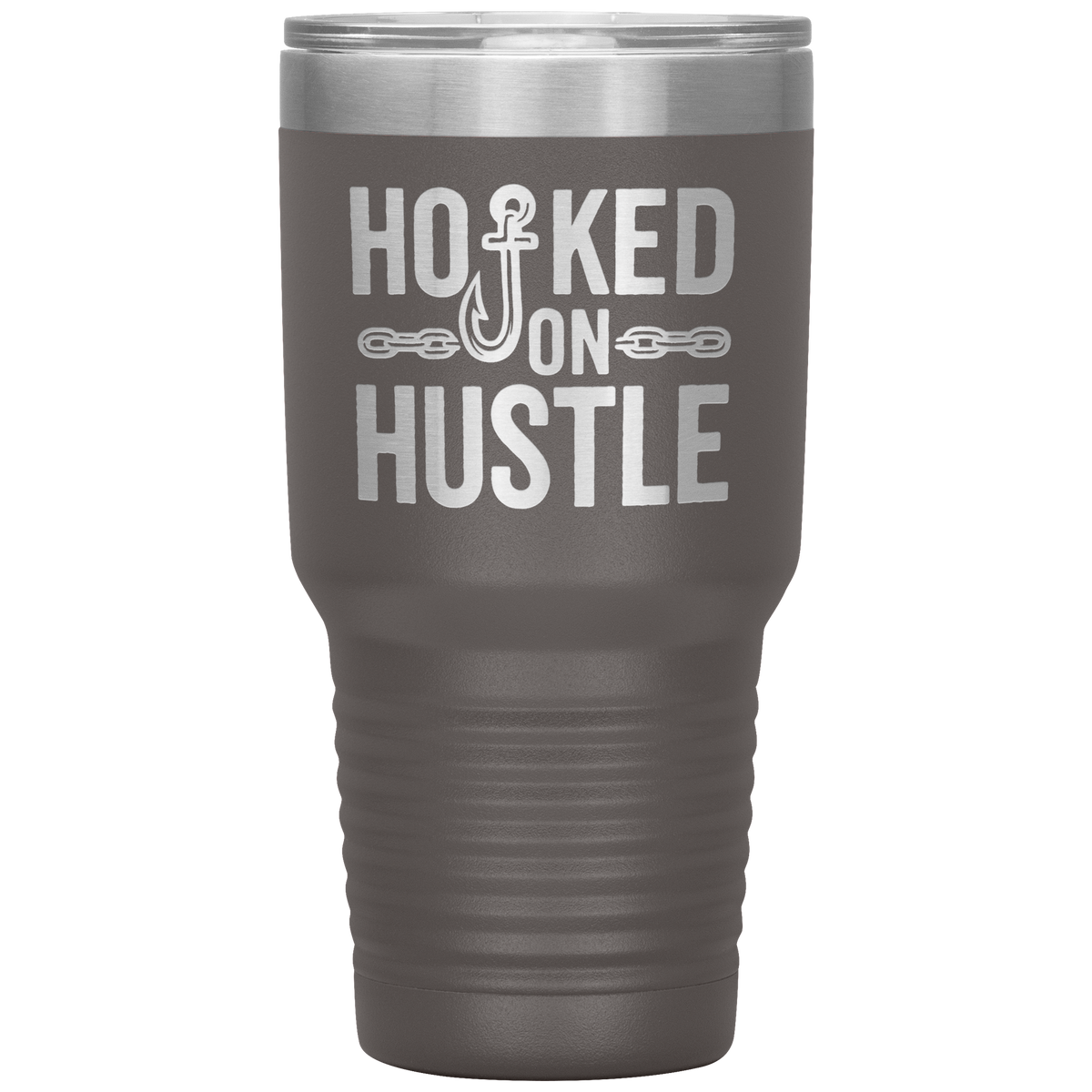 Hooked_On_Hustle_Towing_Tumbler_30oz_Tumbler_Pewter_Mockup.png