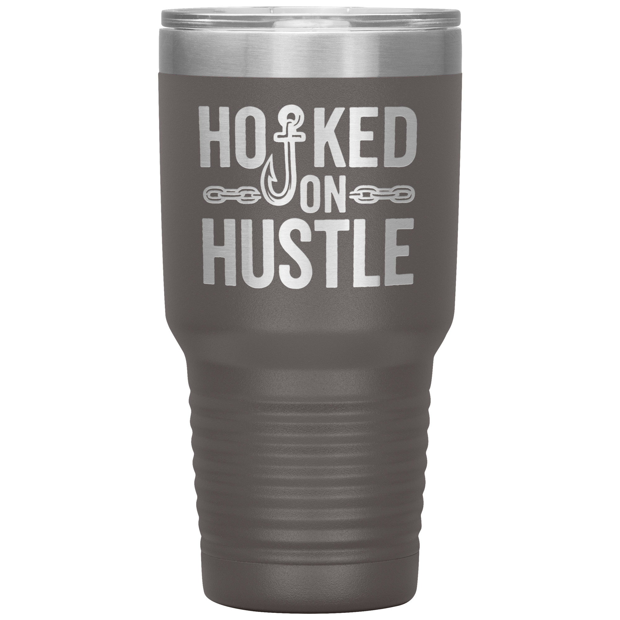 Hooked_On_Hustle_Towing_Tumbler_30oz_Tumbler_Pewter_Mockup.png