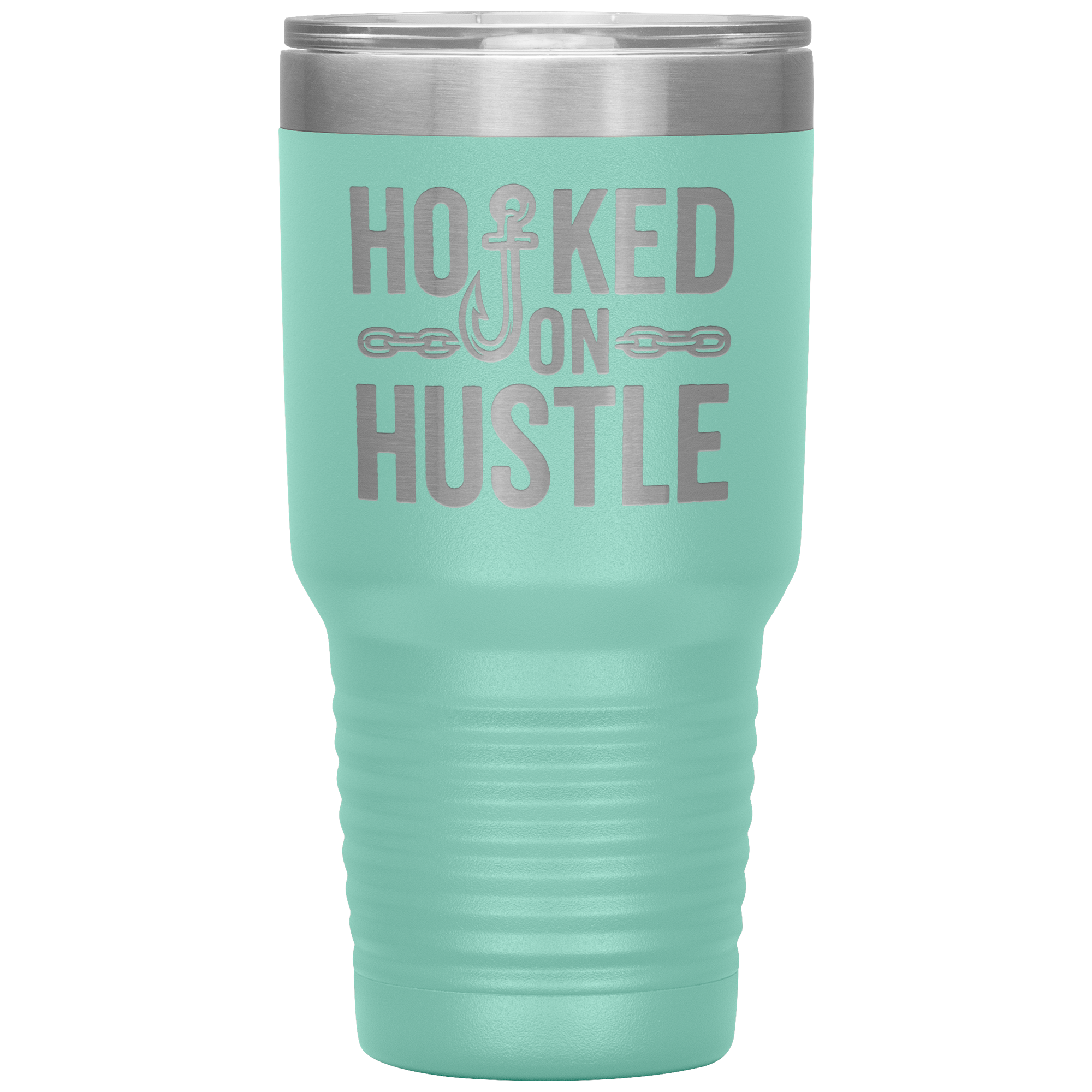 Hooked_On_Hustle_Towing_Tumbler_30oz_Tumbler_Teal_Mockup.png