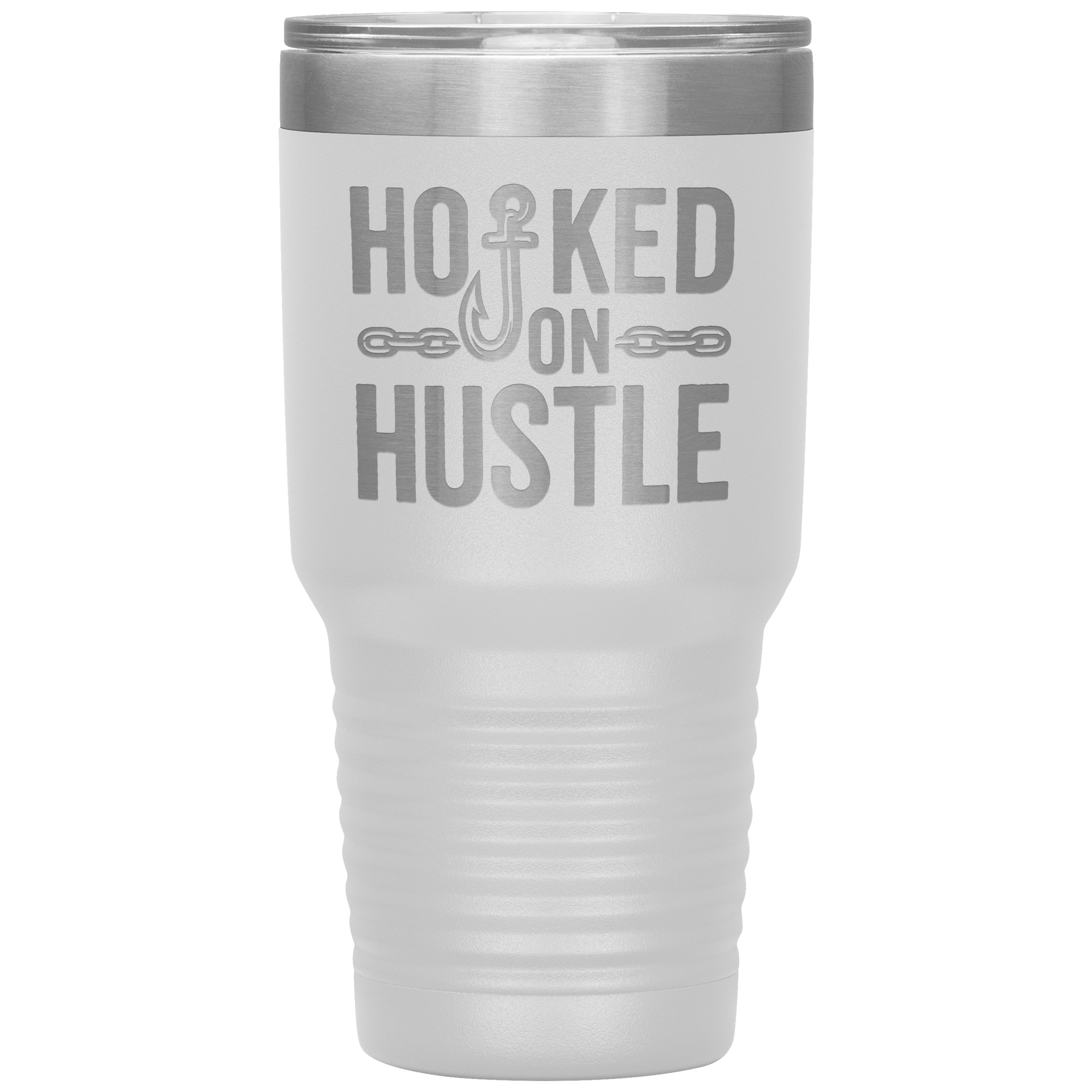 Hooked_On_Hustle_Towing_Tumbler_30oz_Tumbler_White_Mockup.png