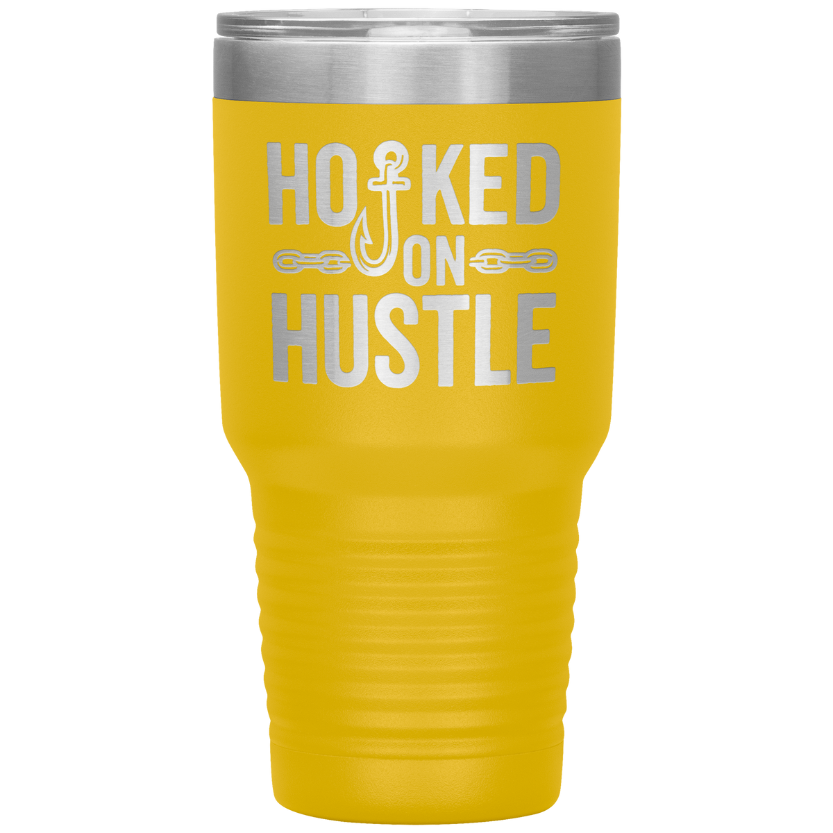 Hooked_On_Hustle_Towing_Tumbler_30oz_Tumbler_Yellow_Mockup.png