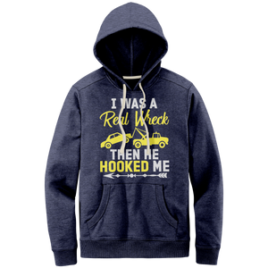 I_Was_A_Real_Wreck_Then_He_Hooked_Me_Heathered_Navy_Front_Mockup.png