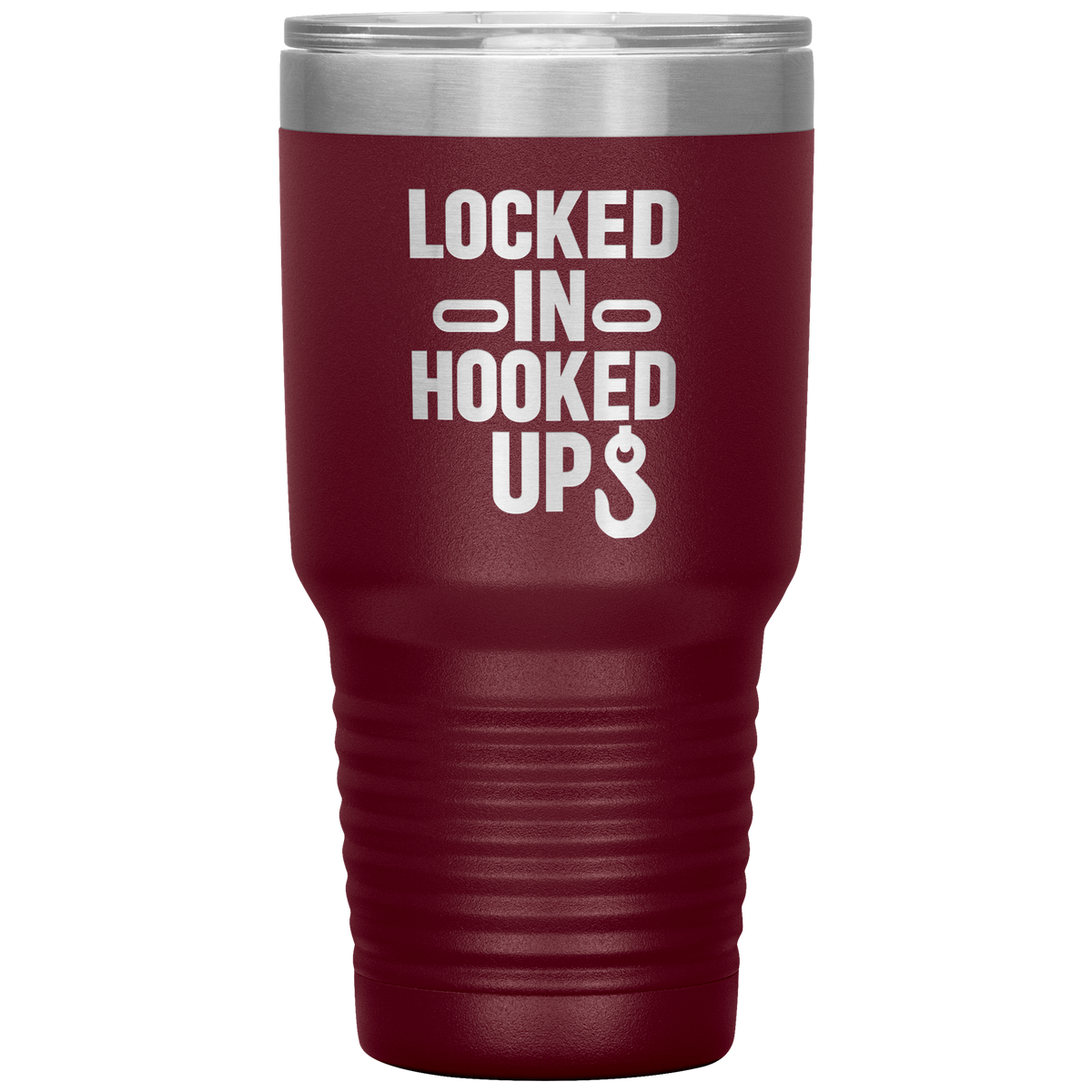 Locked_In_Hooked_Up_Towing_Tumbler_30oz_Tumbler_Maroon_Mockup.png