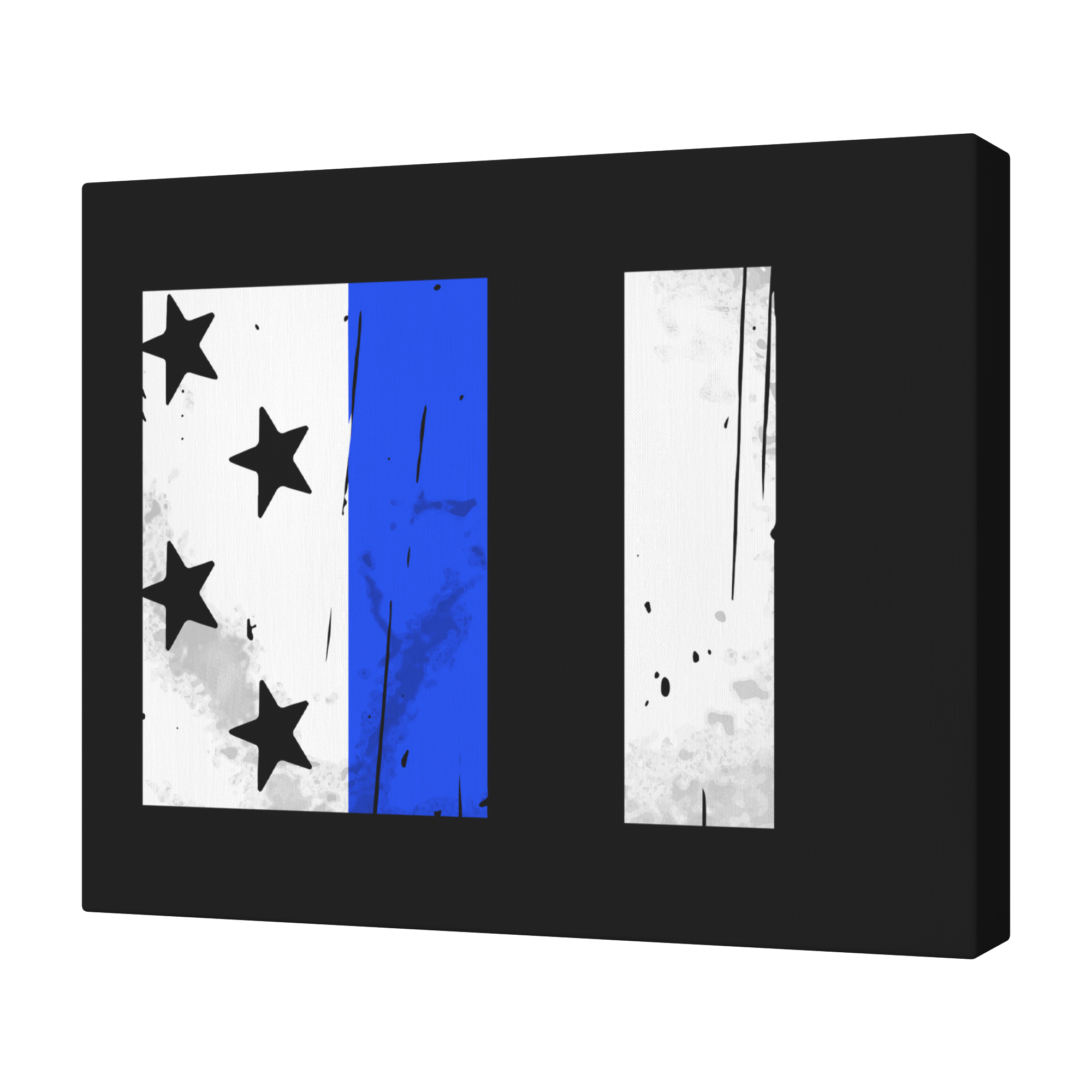 Thin_Blue_Line_American_Flag_Canvas_Wall_H_Angle_Mockup.png