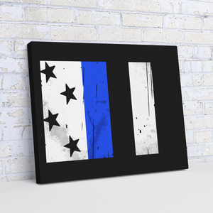 Thin_Blue_Line_American_Flag_Canvas_Wall_H_Angle_Wall_Mockup.png