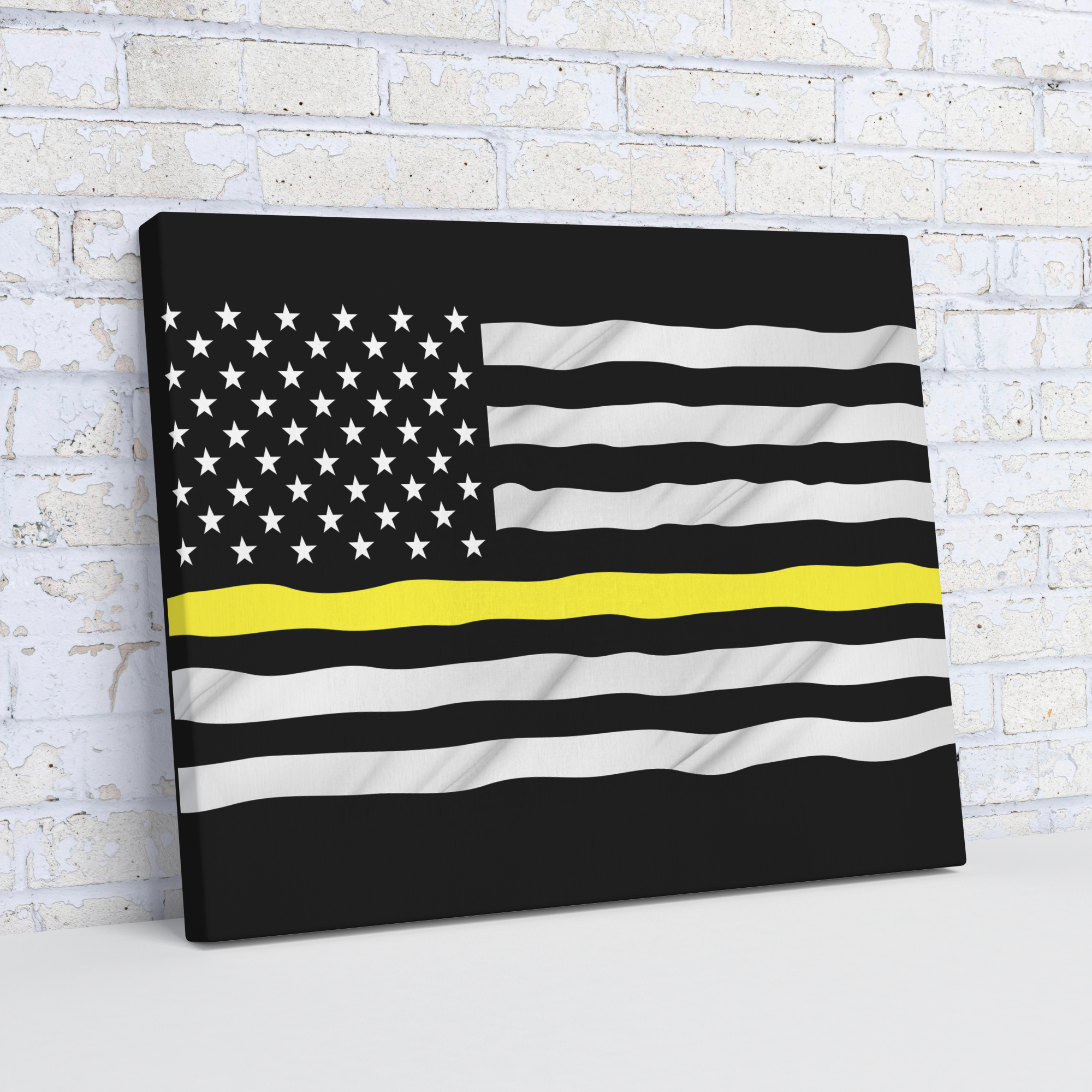 Thin_Yellow_Line_American_Flag_H_Angle_Wall_Mockup.png