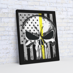 Thin_Yellow_Line_Punisher_Skull_Flag_Can_V_Angle_Wall_Mockup.png