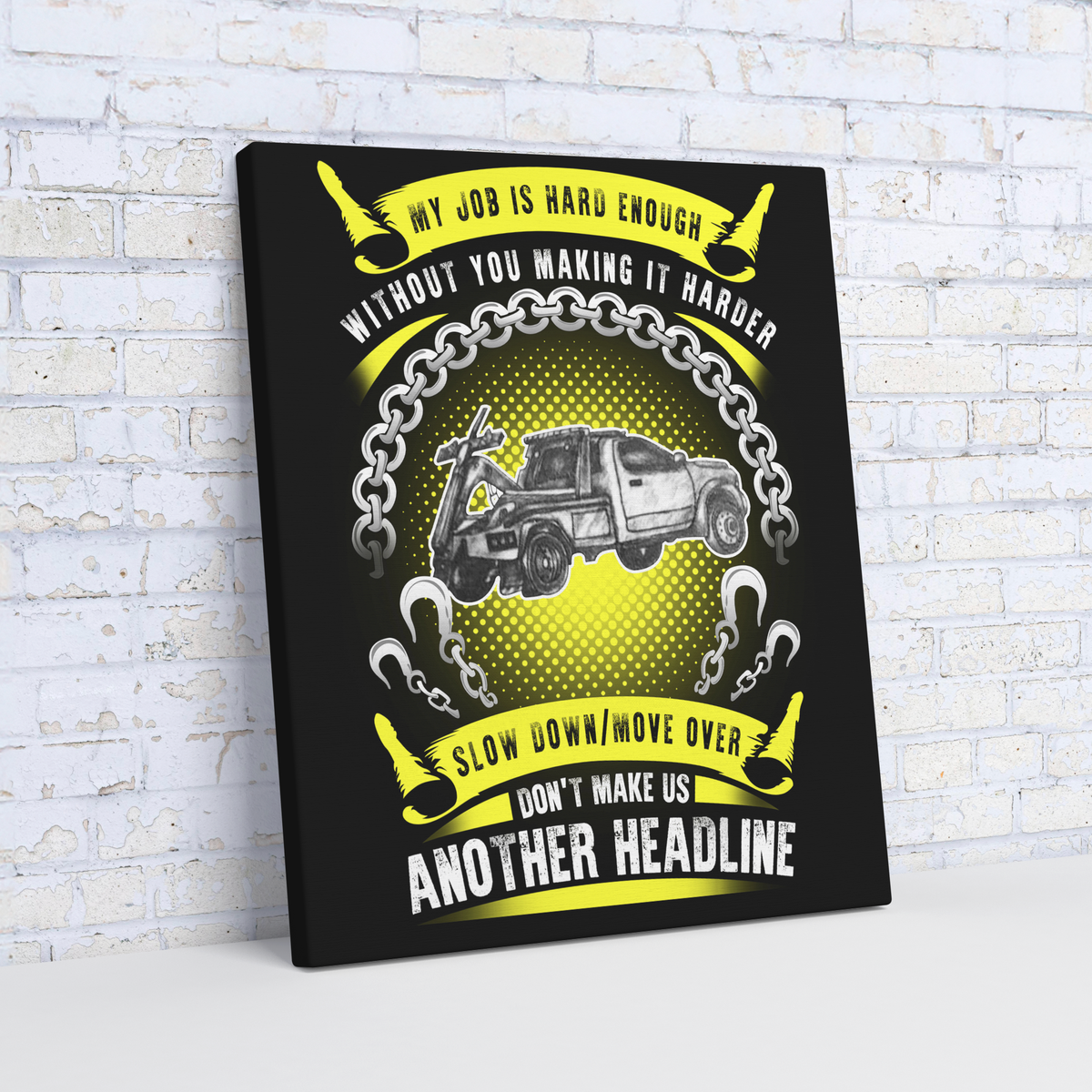 Tow_Operator_Safety_Warning_Canvas_V_Angle_Wall_Mockup.png